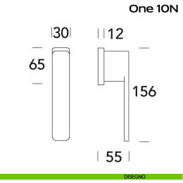 Maniglia in acciaio per finestra DK ONE 10N Reguitti Inox 2
