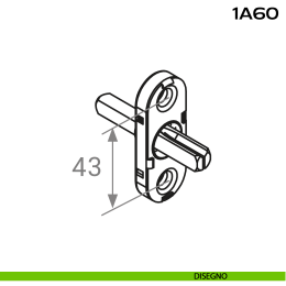 Movimento DK per maniglia finestra Colombo Design senza bussole 2