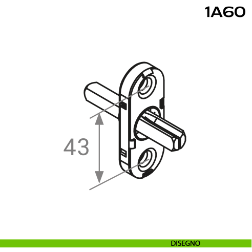 Movimento DK per maniglia finestra Colombo Design senza bussole