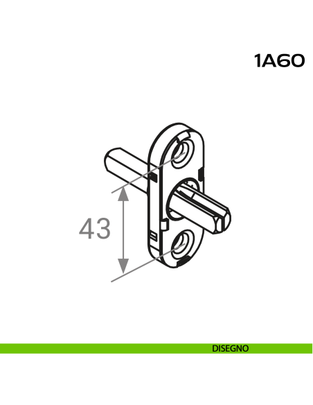 Movimento DK per maniglia finestra Colombo Design senza bussole