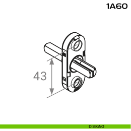 Movimento DK per maniglia finestra Reguitti con bussole 2