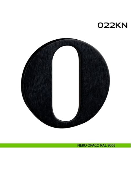 Bocchetta foro chiave Minimal Line 022 Reguitti Inox nero opaco