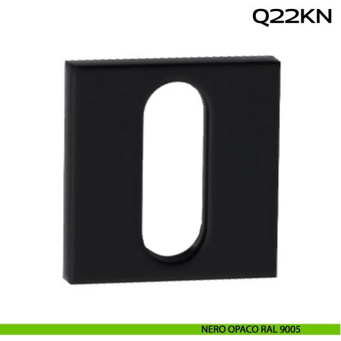 Bocchetta foro chiave quadrata Minimal Line Q22 Reguitti Inox nero opaco
