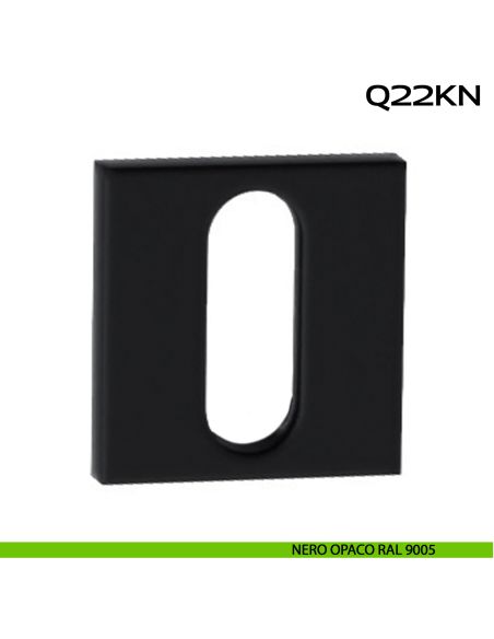 Bocchetta foro chiave quadrata Minimal Line Q22 Reguitti Inox nero opaco
