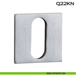 Bocchetta foro chiave quadrata Minimal Line Q22 Reguitti Inox 2