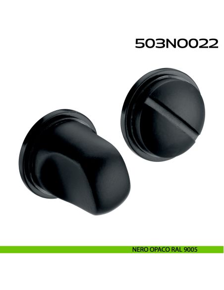 Nottolino WC tondo Minimal Line 022 Reguitti Inox nero opaco