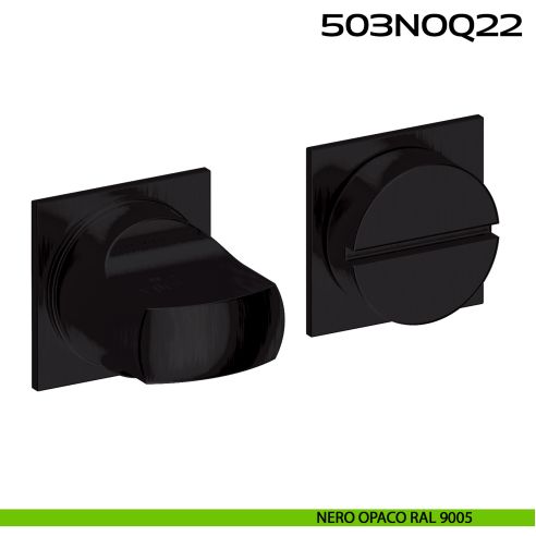 Nottolino WC quadro Minimal Line Q22 Reguitti Inox nero opaco