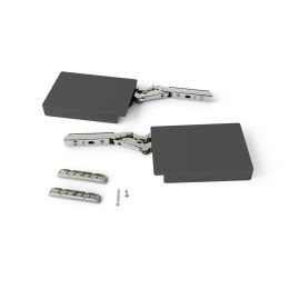 Emuca Braccetto per ante a ribalta verso l'alto Altius Lift, Forza 560-1800 (low L), Acciaio e tecnoplastica, Grigio antracite