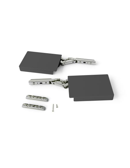 Emuca Braccetto per ante a ribalta verso l'alto Altius Lift, Forza 560-1800 (low L), Acciaio e tecnoplastica, Grigio antracite