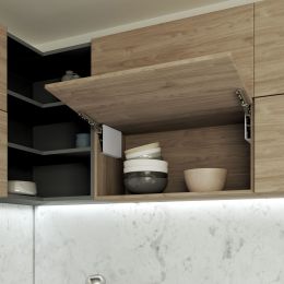 Emuca Braccetto per ante a ribalta verso l'alto Altius Lift, Forza 4000-9000 (extra high XH), Acciaio e tecnoplastica, Bianco 2