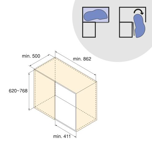 Emuca Angolare Lake Harmony per mobili da cucina, Destra, Altezza regolabile, Acciaio e legno, Grigio antracite