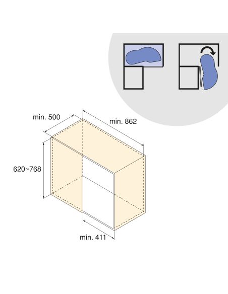 Emuca Angolare Lake Harmony per mobili da cucina, Destra, Altezza regolabile, Acciaio e legno, Grigio antracite