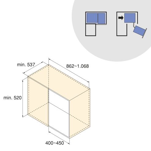 Emuca Sistema estraibile Harmony per mobili da cucina, Destra, Acciaio e Legno, Grigio antracite