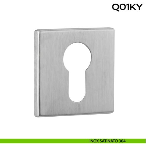 Bocchetta foro yale quadrata Q01 Reguitti Inox acciaio inox