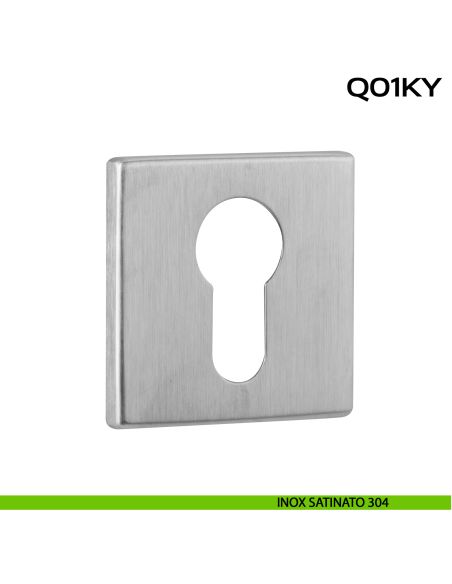 Bocchetta foro yale quadrata Q01 Reguitti Inox acciaio inox