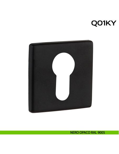 Bocchetta foro yale quadrata Q01 Reguitti Inox nero