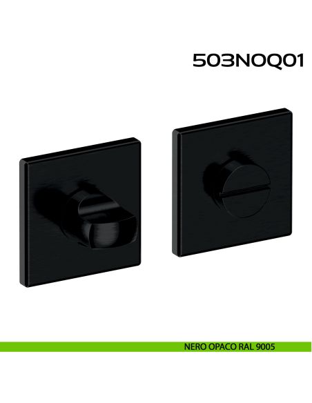 Nottolino WC quadro in Acciaio 503NOQ01 Reguitti Inox nero