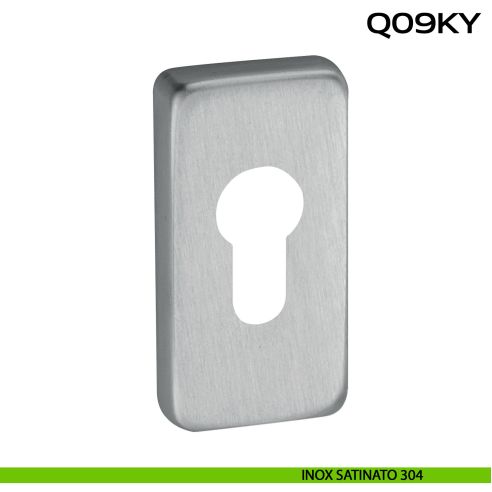 Bocchetta foro yale rettangolare Q09 Reguitti Inox acciaio inox