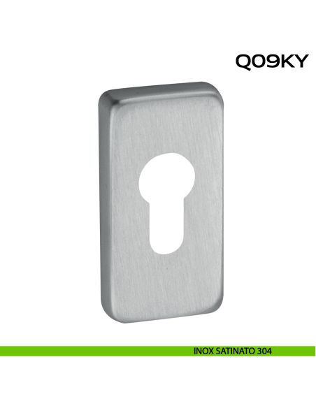 Bocchetta foro yale rettangolare Q09 Reguitti Inox acciaio inox