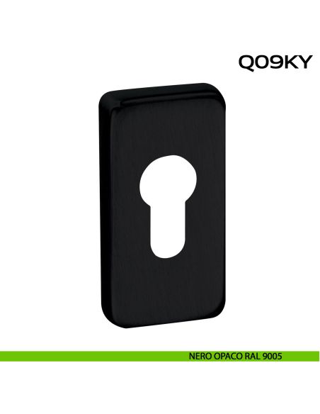 Bocchetta foro yale rettangolare Q09 Reguitti Inox nero