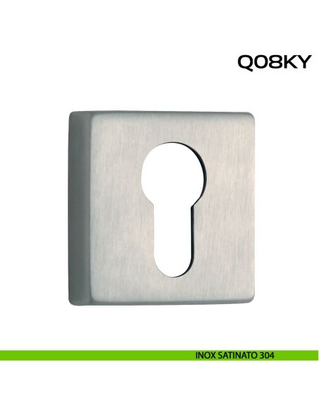 Bocchetta foro yale quadrata Q08 Reguitti Inox ACCIAO