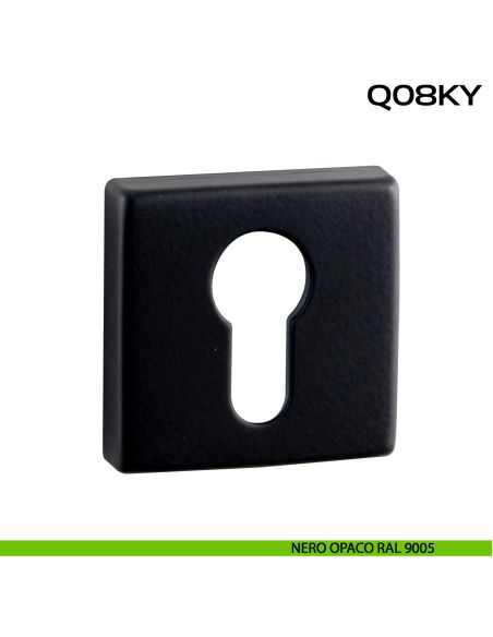 Bocchetta foro yale quadrata Q08 Reguitti Inox nero