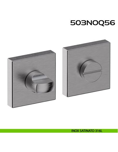 Nottolino WC quadrato in Acciaio 503NOQ56 Reguitti Inox acciaio 316