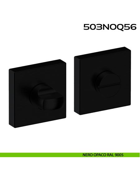Nottolino WC quadrato in Acciaio 503NOQ56 Reguitti Inox nero