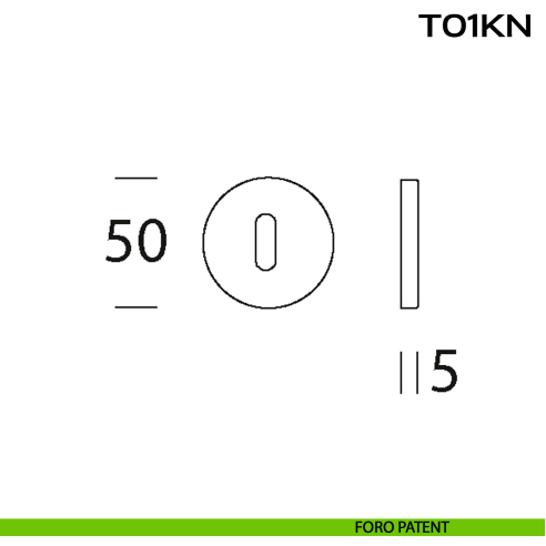 Bocchetta foro chiave tonda T01 Reguitti Inox disegno