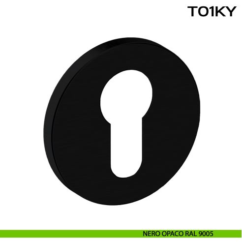 Bocchetta foro yale tonda T01 Reguitti Inox nero