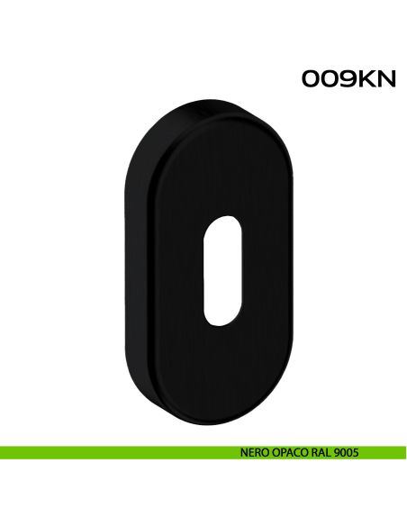 Bocchetta foro chiave ovale 009 Reguitti Inox nero
