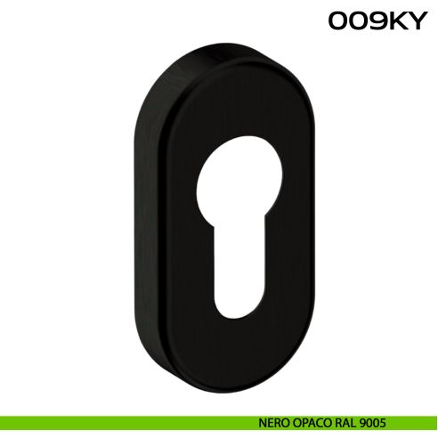 Bocchetta foro yale ovale 009 Reguitti Inox nero