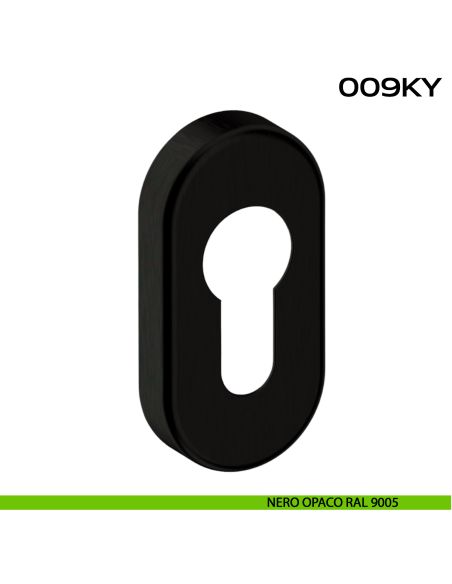 Bocchetta foro yale ovale 009 Reguitti Inox nero