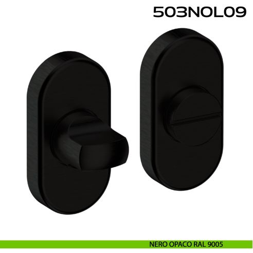 Nottolino WC ovale in acciaio 503NOL09 Reguitti Inox nero