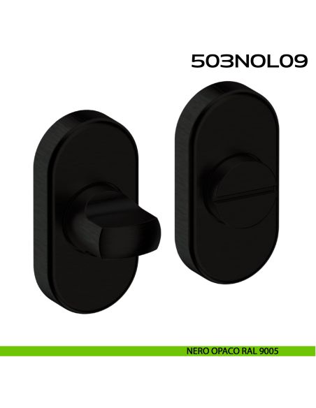 Nottolino WC ovale in acciaio 503NOL09 Reguitti Inox nero
