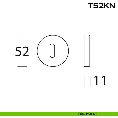 Bocchetta foro chiave tonda T52 Reguitti Inox disegno