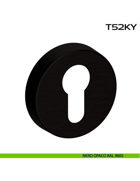 Bocchetta foro yale tonda T52 Reguitti Inox nero