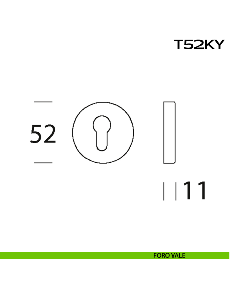 Bocchetta foro yale tonda T52 Reguitti Inox disegno