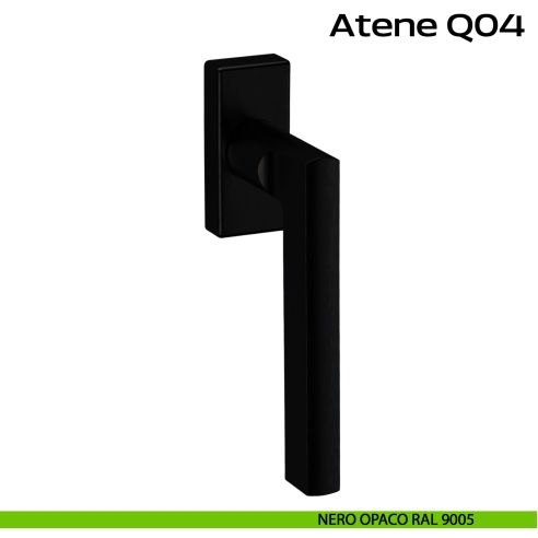 Maniglia in acciaio per finestra DK Atene Q04 Reguitti Inox - nero opaco RAL 9005