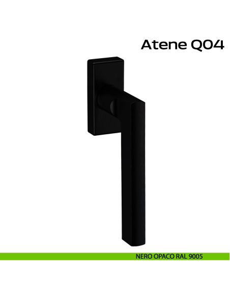 Maniglia in acciaio per finestra DK Atene Q04 Reguitti Inox - nero opaco RAL 9005