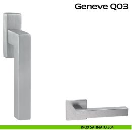 Maniglia in acciaio per finestra DK Geneve Rectangular Q03 Reguitti Inox 2