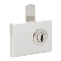 Serratura per anta in vetro singola con placca in metallo e cilindro a levetta KYR Securital KYR 15 KVG1