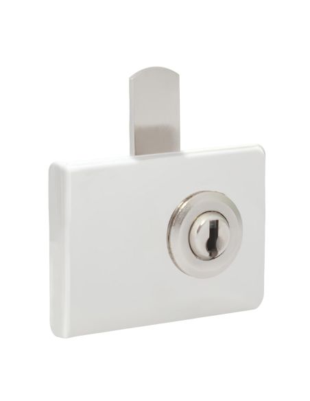 Serratura per anta in vetro singola con placca in metallo e cilindro a levetta KYR Securital KYR 15 KVG1