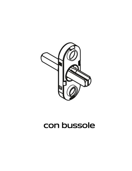 Movimento DK per maniglia finestra Reguitti con bussole