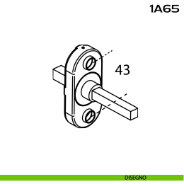 Movimento DK per maniglia finestra Reguitti con bussole 2