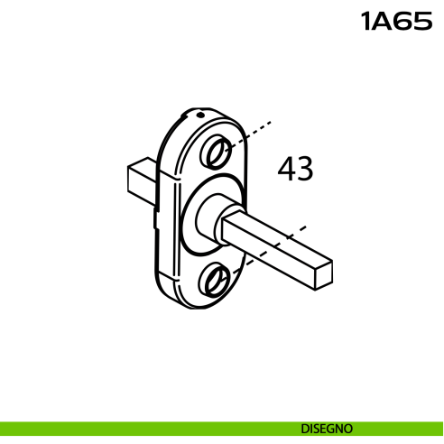 Movimento DK per maniglia finestra Reguitti con bussole