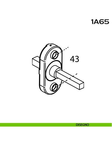 Movimento DK per maniglia finestra Reguitti con bussole