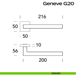 Maniglia in acciaio per porta Geneve 200 Reguitti Inox 2