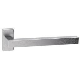Maniglia in acciaio per porta Geneve 200 Reguitti Inox rosetta rettangolare