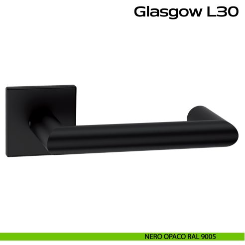 Maniglia in acciaio per porta Glasgow L30 Reguitti Inox nero
